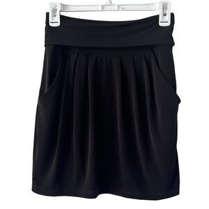 Tinta Women's Black Skirt Pockets Tulip Mini‎ Casual Cute Size 8 Stretch